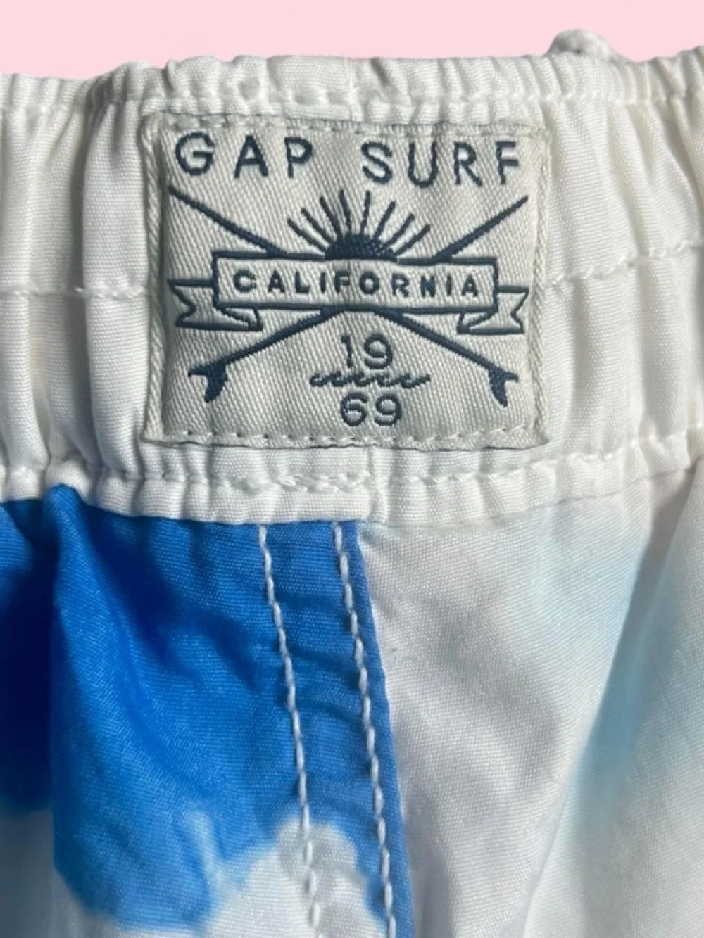 GAP Kids Bright Orange Swim Trunks with White Drawstring